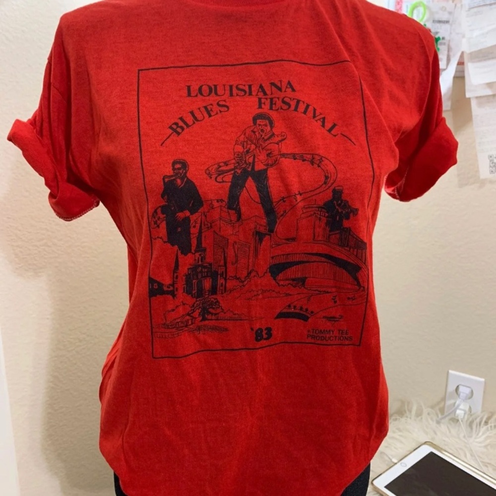 Vintage lousiana blues 1983 festival tee